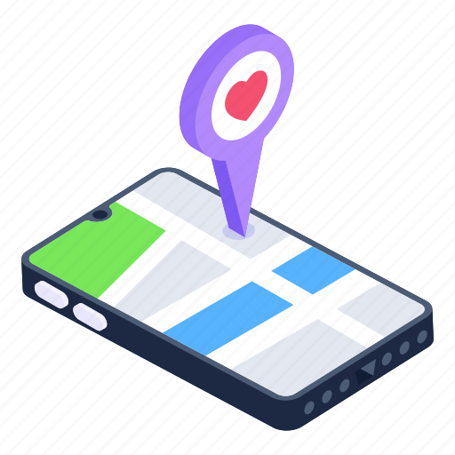 Mobile navigation, favourite location, favourite destination, navigation app, online tracking icon - Download on Iconfinder