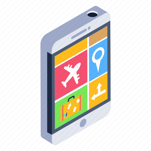 Online booking, travel app, mobile app, online travel, digital booking icon - Download on Iconfinder