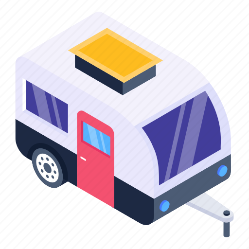 Trailer, camper, caravan, mobile home, winnebago icon - Download on Iconfinder
