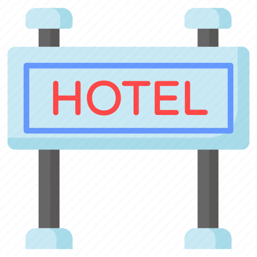 Hotel, signboard, signage, sign, guidepost, directions, information icon - Download on Iconfinder