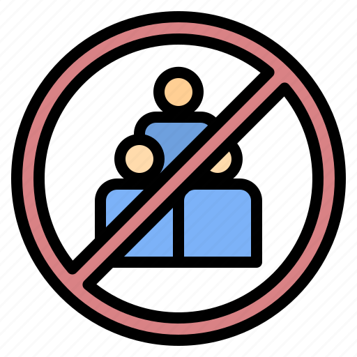 Social, distancing, restrict, banned, blacklist, blocked icon - Download on Iconfinder