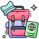 backpack, bag, baggage, knapsack, rucksack