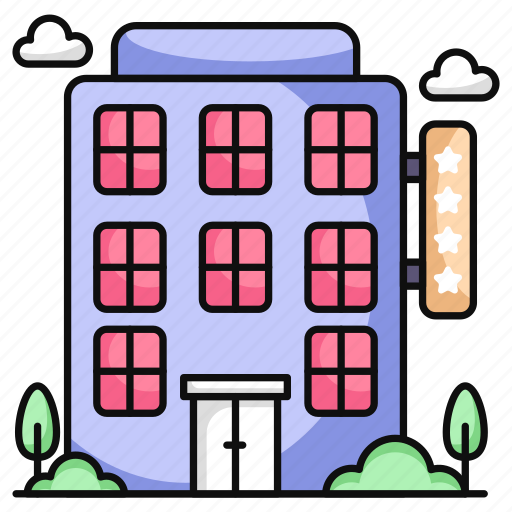 Hotel building, architecture, real estate, property, commercial building icon - Download on Iconfinder