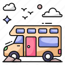 camper van, caravan, vehicle, automobile, automotive