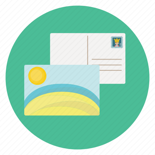 Card, fun, happy, holiday, mail, post, post card icon - Download on Iconfinder