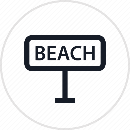 Beach, fun, sign, way icon - Download on Iconfinder