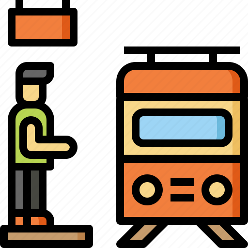 Rail, railroad, stop, subway, train, transportation, travel icon - Download on Iconfinder