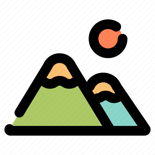 Mountain, hill, landscape, picture icon - Download on Iconfinder