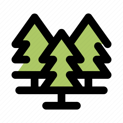 Forest, trees, wood, pines icon - Download on Iconfinder