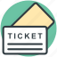 entry ticket, event pass, event ticket, museum ticket, pass, ticket 