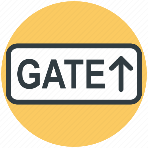 Direction, gate, information, sign with direction, up arrow icon - Download on Iconfinder