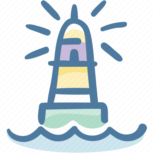 Beacon, beam, guidance, guide, lighthouse, navigation, ocean icon - Download on Iconfinder