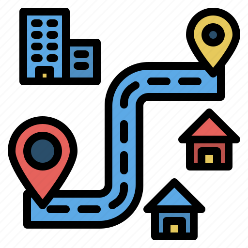 Travel, route, map, road, location, navigation, direction icon - Download on Iconfinder