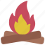campfire, travelling, holiday, campsite, flame 
