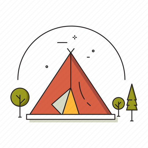 Camp, camping, nature, outdoor, tent, travel, vacation icon - Download on Iconfinder