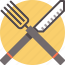 cafe, fork, knife, lunch, restaurant, service