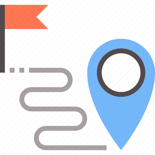 Destination, flag, guide, road, route icon - Download on Iconfinder