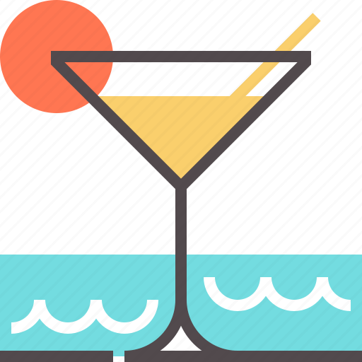 Drink, martini, relaxation, resort, sunset icon - Download on Iconfinder