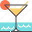 drink, martini, relaxation, resort, sunset 