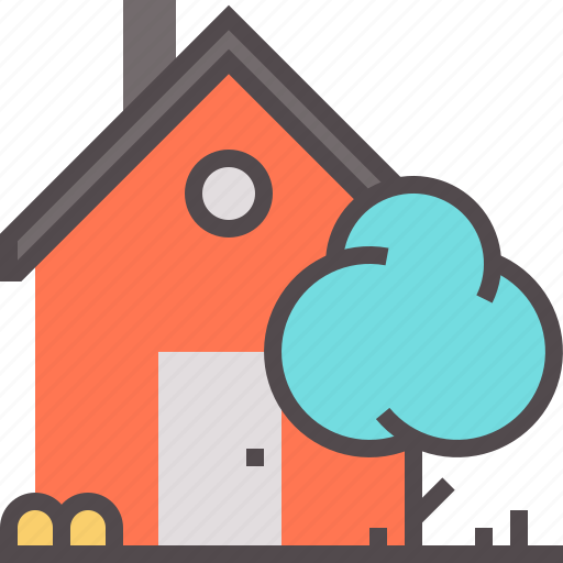 Family, house, tiny, town, townhouse, tree icon - Download on Iconfinder