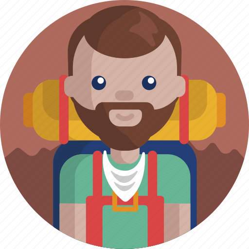 People, bag, travel, backpack, avatar, man icon - Download on Iconfinder