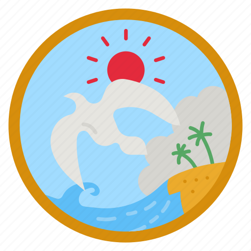 Seagull, island, breeze, sunshine, bird icon - Download on Iconfinder