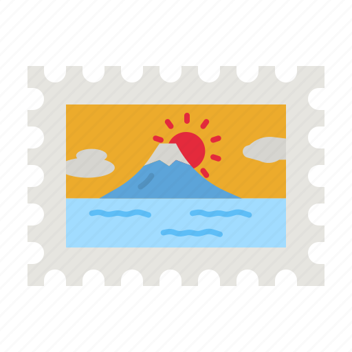 Stamp, photo, mountain, fuji, postcard icon - Download on Iconfinder