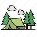 camp, tent, camping, trip, travel