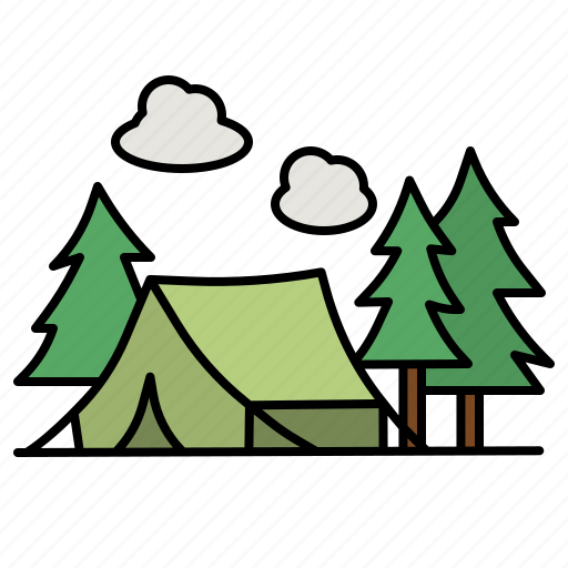 Camp, tent, camping, trip, travel icon - Download on Iconfinder