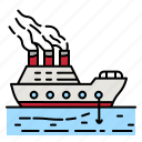 ship, boat, ferry, shipping, travel