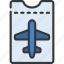 aeroplane, ticket, travelling, holiday, airplane 