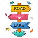 guidepost, direction, arrow, location, arrows