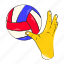 hand volleyball, volleyball catch, volleyball, sports ball, volleyball game 