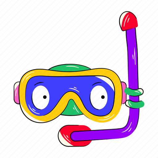 Snorkel, swimming goggles, scuba goggles, swimming snorkel, snorkelling goggles icon - Download on Iconfinder