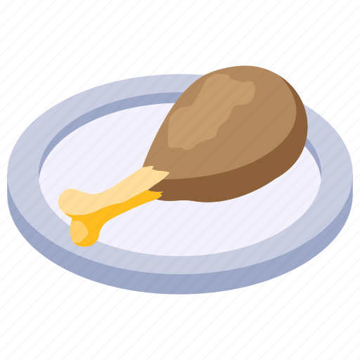 Drumstick, chicken piece, leg piece, thigh meat, roast chicken icon - Download on Iconfinder