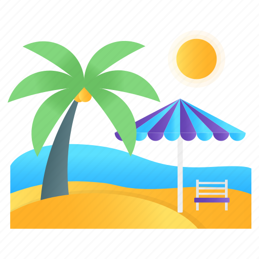 Seaside, beach, summer holidays, seashore, island icon - Download on Iconfinder