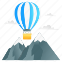 parachute, hot air balloon, chute, skydiving, air balloon