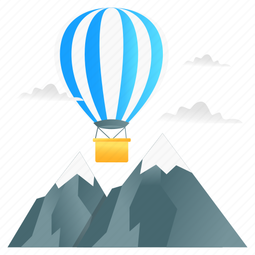 Parachute, hot air balloon, chute, skydiving, air balloon icon - Download on Iconfinder