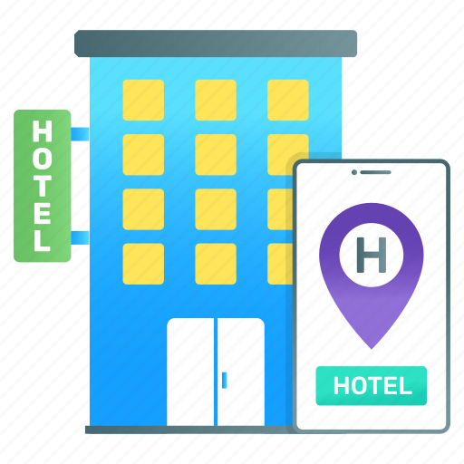 Location mark, hotel location, navigation, map, hotel pointer icon - Download on Iconfinder
