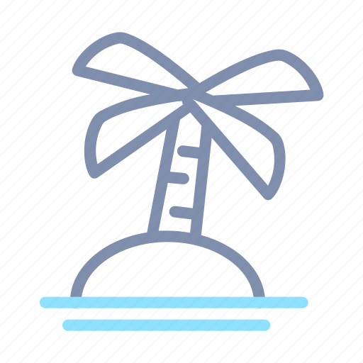 Beach, holiday, island, plam tree, summer, tourism, travel icon - Download on Iconfinder