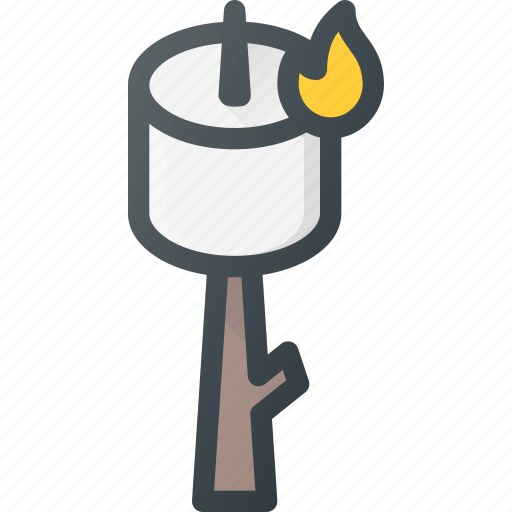 Camp, fire, marshmallow, tourism, travel icon - Download on Iconfinder