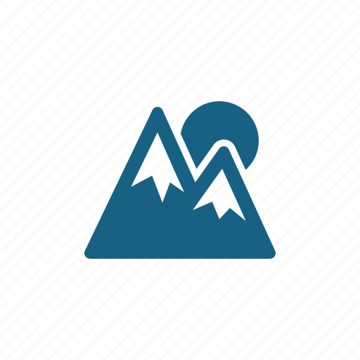 Mountain peak, mountain range, mountains, snow, vacation, winter icon - Download on Iconfinder