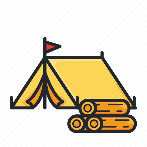Camp, camping, outdoor, tent, traveling, vacation icon - Download on Iconfinder