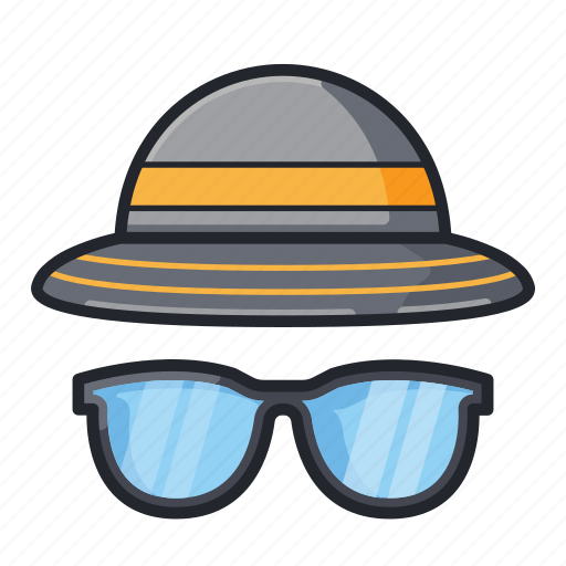 Eyeglasses, fashion, hat, holiday, summer, traveling icon - Download on Iconfinder