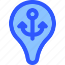 cruise, yacht, ship, place, sign, anchor, pin location