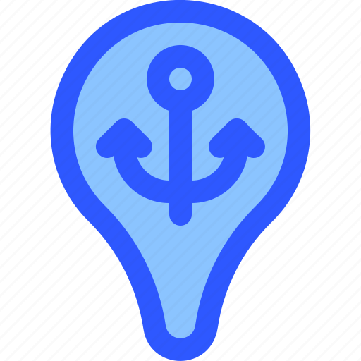 Cruise, yacht, ship, place, sign, anchor, pin location icon - Download on Iconfinder