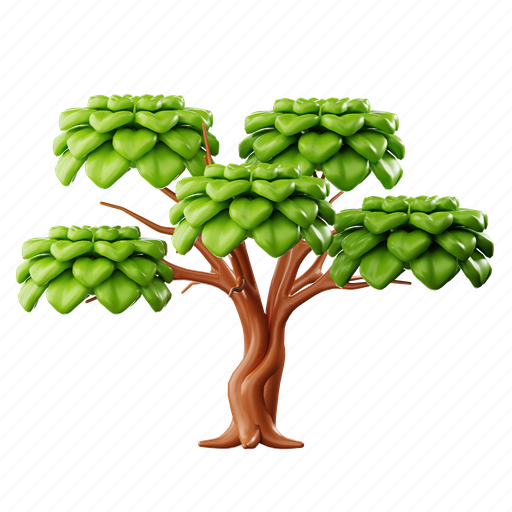 Tree, big tree, game asset, nature, environment 3D illustration - Download on Iconfinder