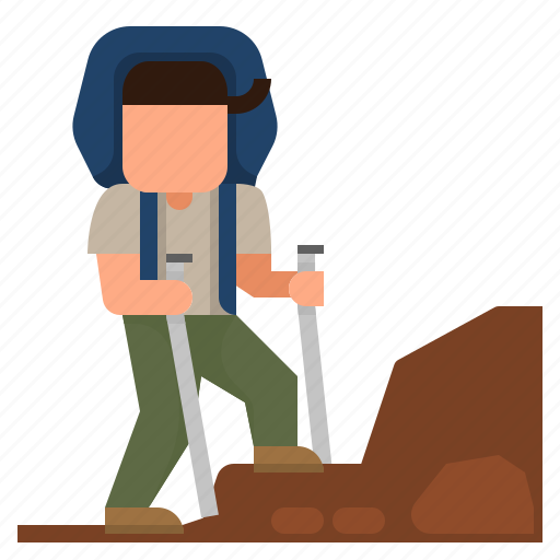 Adventure, hikes, hiking, mountaineer, travel, trekking icon - Download on Iconfinder