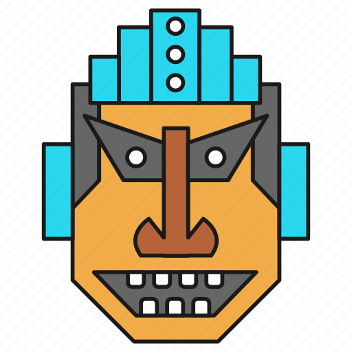 Face mask, totem pole, cultural mask, african culture, ceremonial mask, tribal mask, tiki icon - Download on Iconfinder