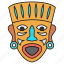 king, face mask, cultural mask, festive mask, african culture, ceremonial mask, tribal mask 
